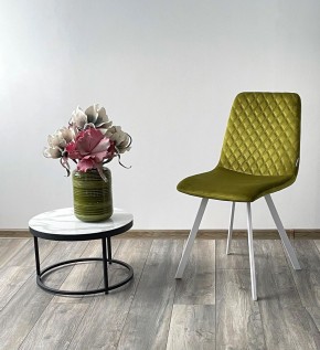 Стул DAIQUIRI BLUVEL-75 OLIVA / белый каркас, велюр М-City в Снежинске - snezhinsk.mebel24.online | фото 3
