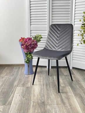 Стул DUKE BLUVEL-14 GREY, велюр / черный каркас М-City в Снежинске - snezhinsk.mebel24.online | фото 4