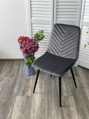 Стул DUKE BLUVEL-14 GREY, велюр / черный каркас М-City в Снежинске - snezhinsk.mebel24.online | фото 5