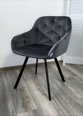 Стул GALE 360 град. поворот. BLUVEL-14 GREY, велюр/ черный каркас, М-City в Снежинске - snezhinsk.mebel24.online | фото 6