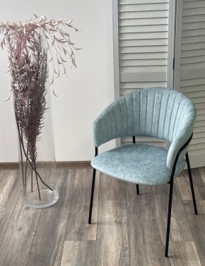 Стул ГЕММА, цвет RAIN 7 breeze, велюр / черный каркас М-City в Снежинске - snezhinsk.mebel24.online | фото 4