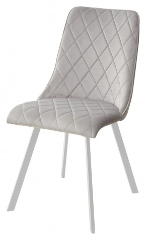 Стул TYCOON BLUVEL-03 LIGHT GREY / белый каркас М-City в Снежинске - snezhinsk.mebel24.online | фото 1