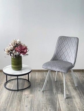 Стул TYCOON BLUVEL-03 LIGHT GREY / белый каркас М-City в Снежинске - snezhinsk.mebel24.online | фото 2