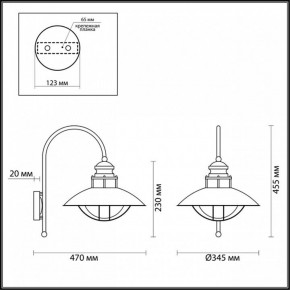 Светильник на штанге Odeon Light Dante 4164/1WA в Снежинске - snezhinsk.mebel24.online | фото 5