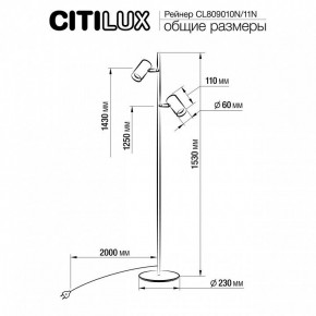 Торшер Citilux Twin CL809010N в Снежинске - snezhinsk.mebel24.online | фото 5
