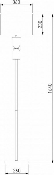 Торшер Eurosvet Caprera 01154/1 латунь в Снежинске - snezhinsk.mebel24.online | фото 3