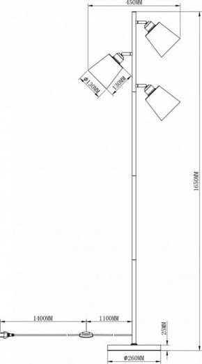 Торшер Moderli Floor V3050-3F в Снежинске - snezhinsk.mebel24.online | фото 3