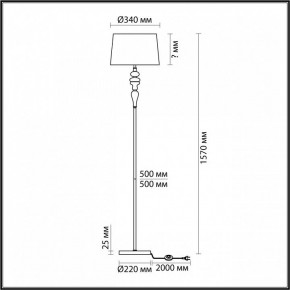 Торшер Odeon Light Homi 5040/1F в Снежинске - snezhinsk.mebel24.online | фото 4