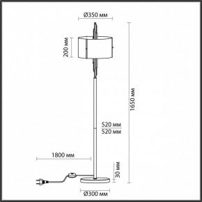 Торшер Odeon Light Margaret 5415/3F в Снежинске - snezhinsk.mebel24.online | фото 4