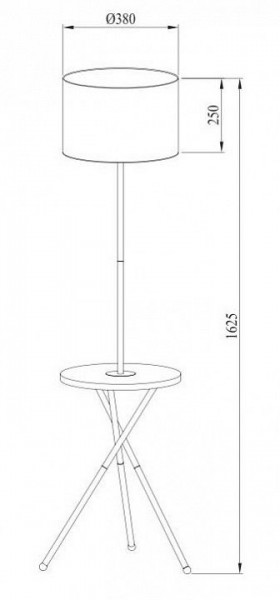 Торшер с полкой Arte Lamp Combo A2070PN-1BK в Снежинске - snezhinsk.mebel24.online | фото 2