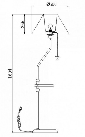 Торшер с полкой Maytoni Bouquet ARM023-FL-01-S в Снежинске - snezhinsk.mebel24.online | фото 3