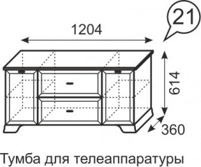 Тумба для телеаппаратуры Венеция 21 бодега в Снежинске - snezhinsk.mebel24.online | фото 3