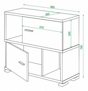 Тумба комбинированная Домино СБ-30/2 в Снежинске - snezhinsk.mebel24.online | фото 2