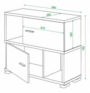 Тумба комбинированная Домино СБ-30/2 в Снежинске - snezhinsk.mebel24.online | фото 3