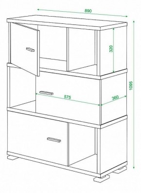 Тумба комбинированная Домино СБ-30/3 в Снежинске - snezhinsk.mebel24.online | фото 3