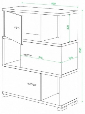 Тумба комбинированная Домино СБ-30/3 в Снежинске - snezhinsk.mebel24.online | фото 3