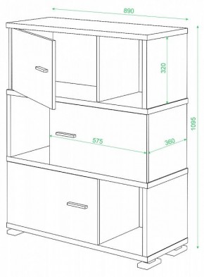 Тумба комбинированная СБ-30/3 в Снежинске - snezhinsk.mebel24.online | фото 2