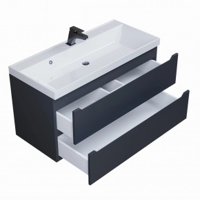 Тумба под раковину Uperwood Tanos 100 см, подвесная, черная матовая в Снежинске - snezhinsk.mebel24.online | фото 2