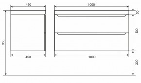 Тумба под раковину Uperwood Tanos 100 см, подвесная, черная матовая в Снежинске - snezhinsk.mebel24.online | фото 6