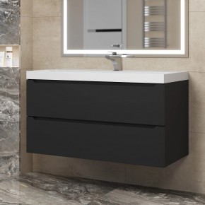 Тумба под раковину Uperwood Tanos 100 см, подвесная, черная матовая в Снежинске - snezhinsk.mebel24.online | фото 8