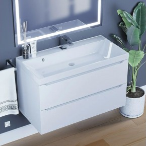 Тумба под раковину Uperwood Tanos 90 см, подвесная, белая матовая в Снежинске - snezhinsk.mebel24.online | фото 5