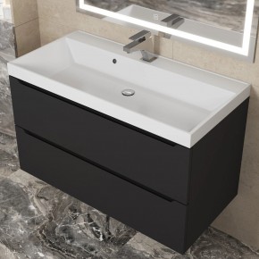 Тумба под раковину Uperwood Tanos 90 см, подвесная, черная матовая в Снежинске - snezhinsk.mebel24.online | фото 11