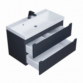 Тумба под раковину Uperwood Tanos 90 см, подвесная, черная матовая в Снежинске - snezhinsk.mebel24.online | фото 2