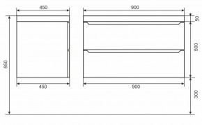 Тумба под раковину Uperwood Tanos 90 см, подвесная, черная матовая в Снежинске - snezhinsk.mebel24.online | фото 6