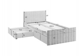 ТВИКС Кровать с ящиками 900 в Снежинске - snezhinsk.mebel24.online | фото 3