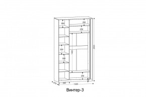 ВИНТЕР 3 Шкаф 3-х створчатый в Снежинске - snezhinsk.mebel24.online | фото 2