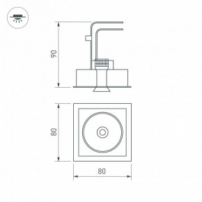 Встраиваемый светильник Arlight CL-SIMPLE-S80x80-9W Day4000 (BK, 45 deg) 026875 в Снежинске - snezhinsk.mebel24.online | фото 9