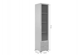 ЗЕФИР Гостиная К2 (белое дерево/черный муар) в Снежинске - snezhinsk.mebel24.online | фото 6